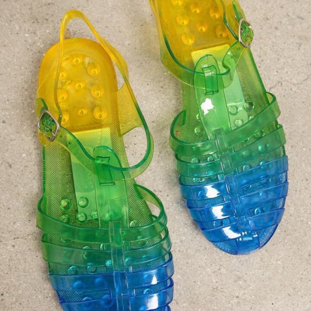 Colorful Jelly Sandals size 10